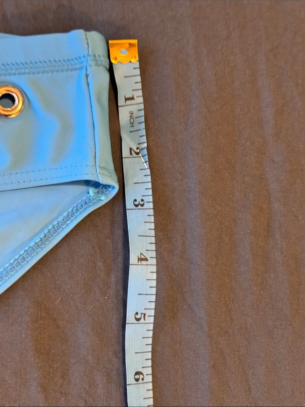 Sky Blue Men's Swim Briefs with Drawstring, Small With Center Back Seam